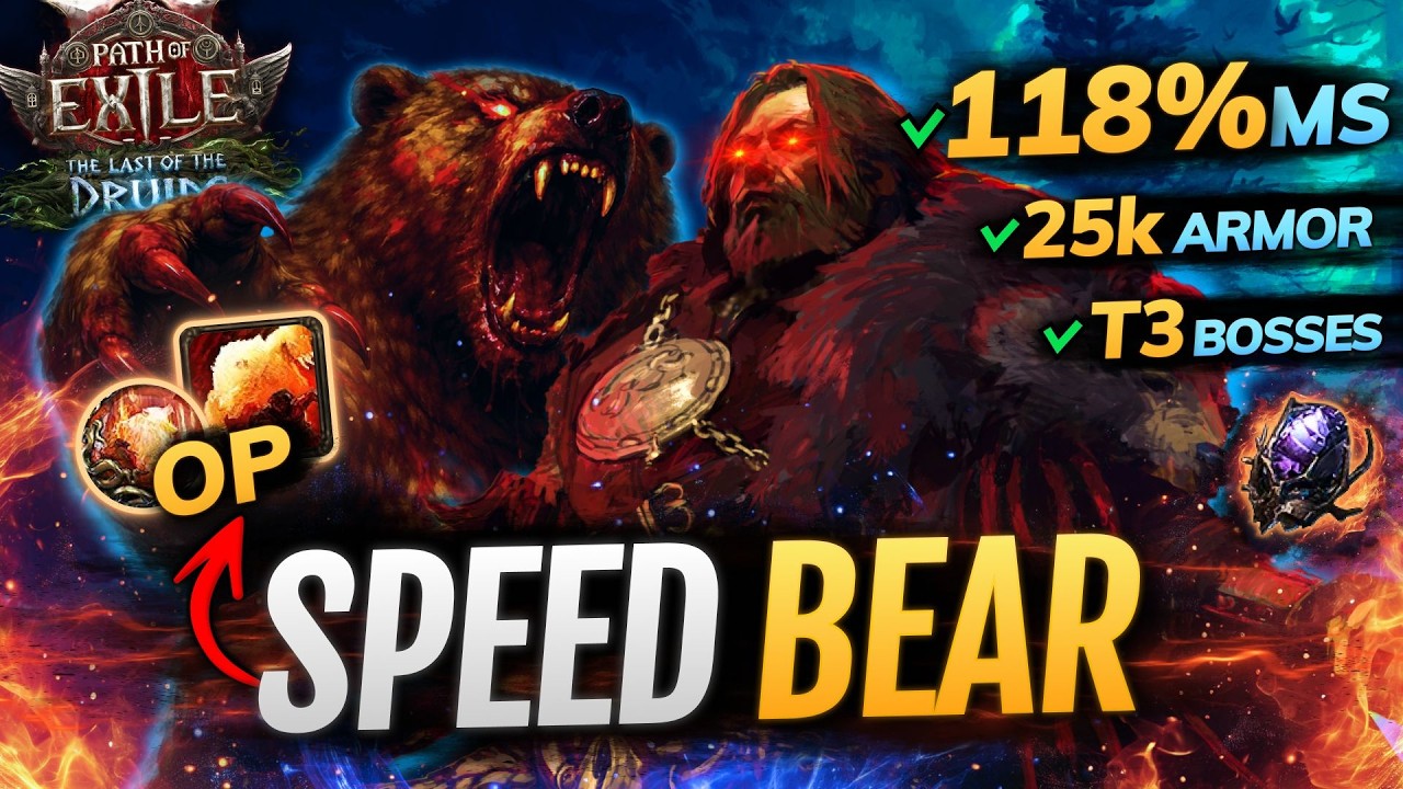 [PoE 2] Going FAST! - SPEED BEAR Druid Build - Full Guide for Shaman - Path of Exile 2 0.4
