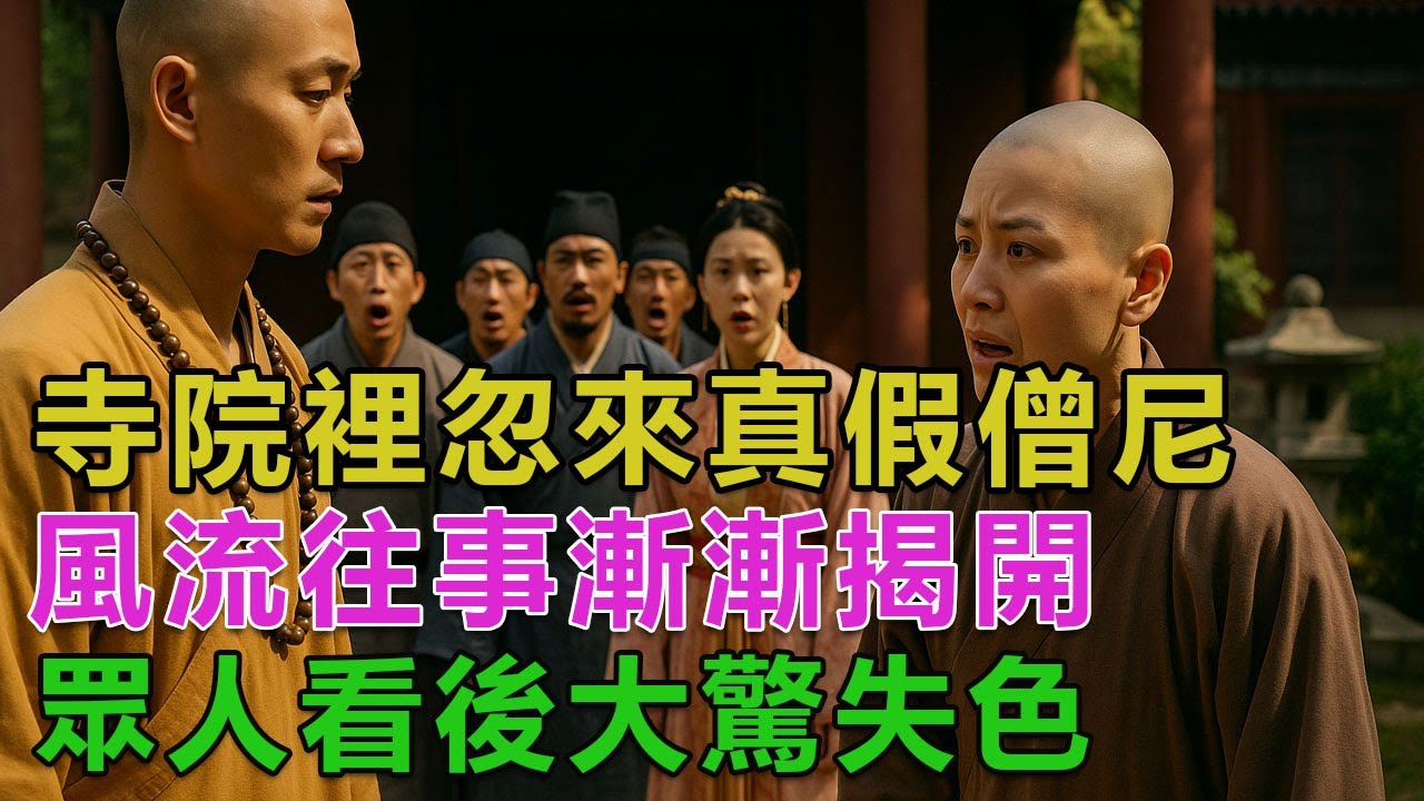 民間故事：寺院裡忽來真假僧尼，風流往事漸漸揭開，眾人看後大驚失色