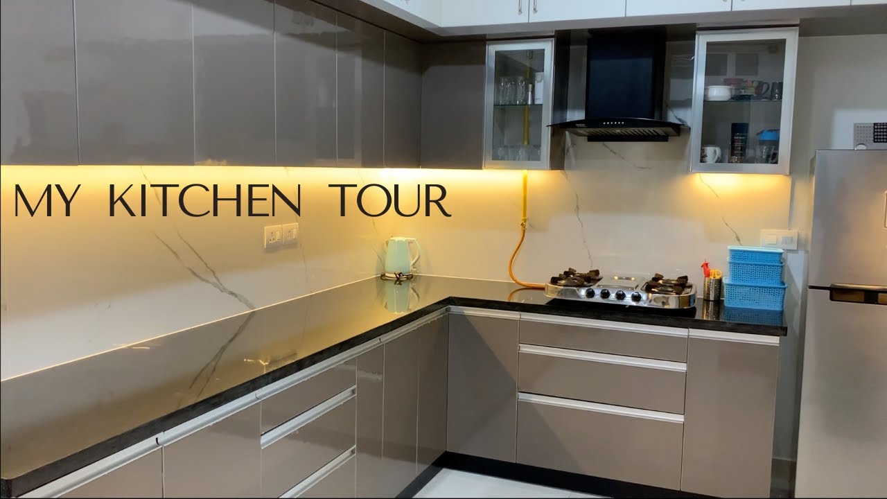 My New Minimalist Kitchen Tour ✨ Small Kitchen Organization Ideas | L-Shape Modular Kitchen Design