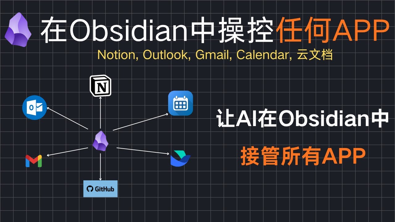 Obsidian+AI=让所有app听你指挥 | 用MCP，让AI在Obsidian中接管所有App