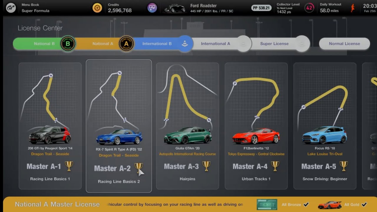 GT7 - Master National A-2 License - Gold