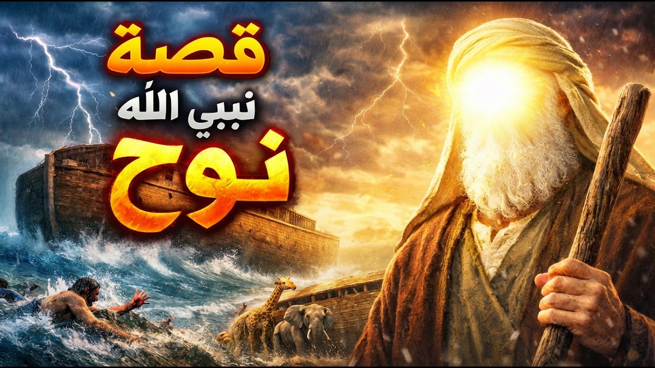 نوح عليه السلام ⛈️🚢 | 950 سنة من الدعوة… ونهاية لم يتخيلها أحد! 😢🔥