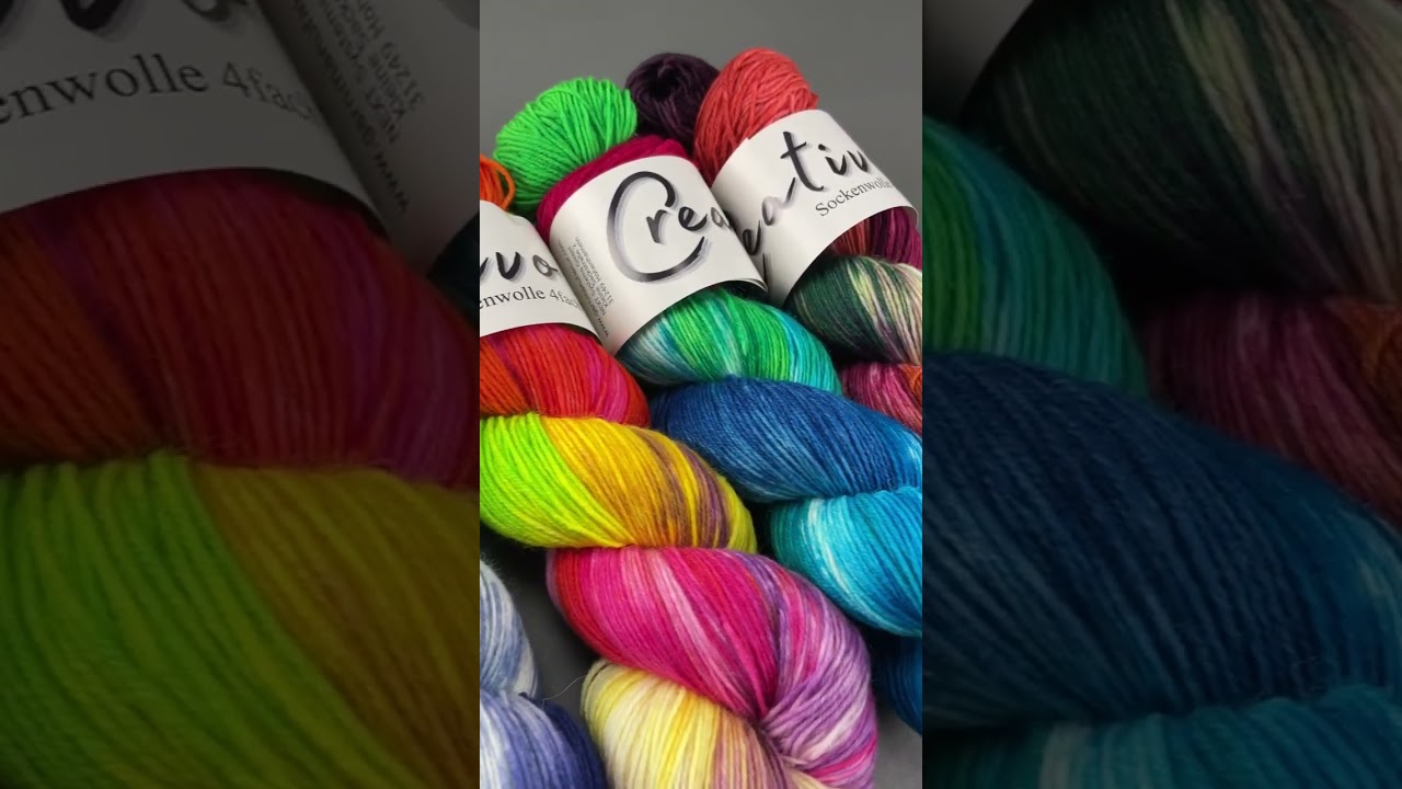 Creativo Sockenwolle handgef&auml;rbt Set 4x100g Vier Jahreszeiten