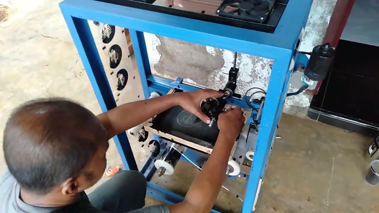 cara setting mesin sablon lid sealer