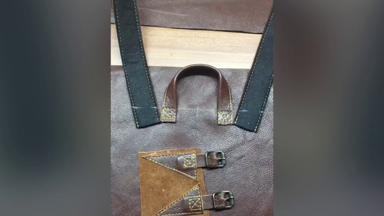 Шью рюкзак из кожи DIY backpack
