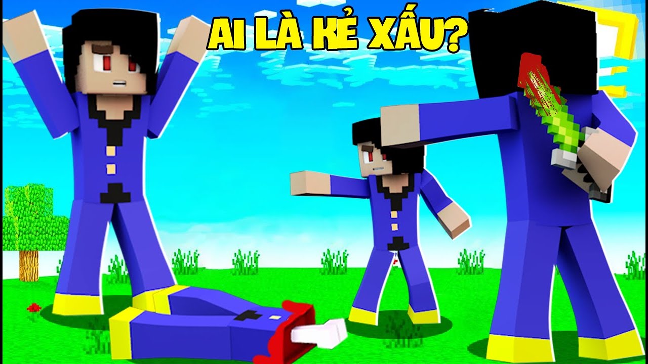 MINI GAME : AI LÀ KHỨA ÁO XANH ĐỘC ÁC ?? KHỨA ÁO XANH NOOB DỤ CẢ TEAM