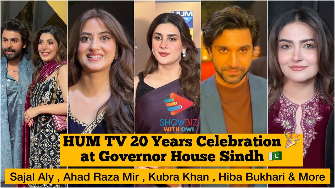 Kubra Khan & Sajal Aly , Ahad Raza Mir  , Hiba Bukhari & More At HUM TV 20 Years Celebration 🎉