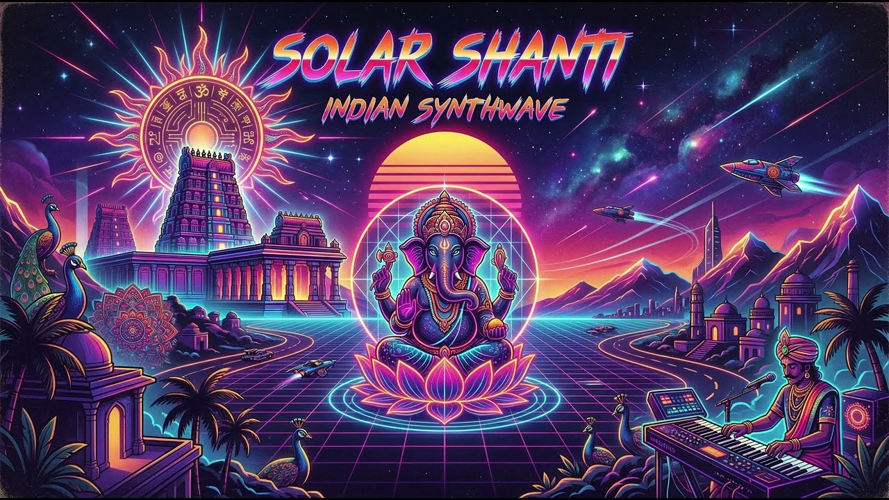 Solar Shanti ☀️ | Indian Synthwave | Cosmic Peace Ambient Music