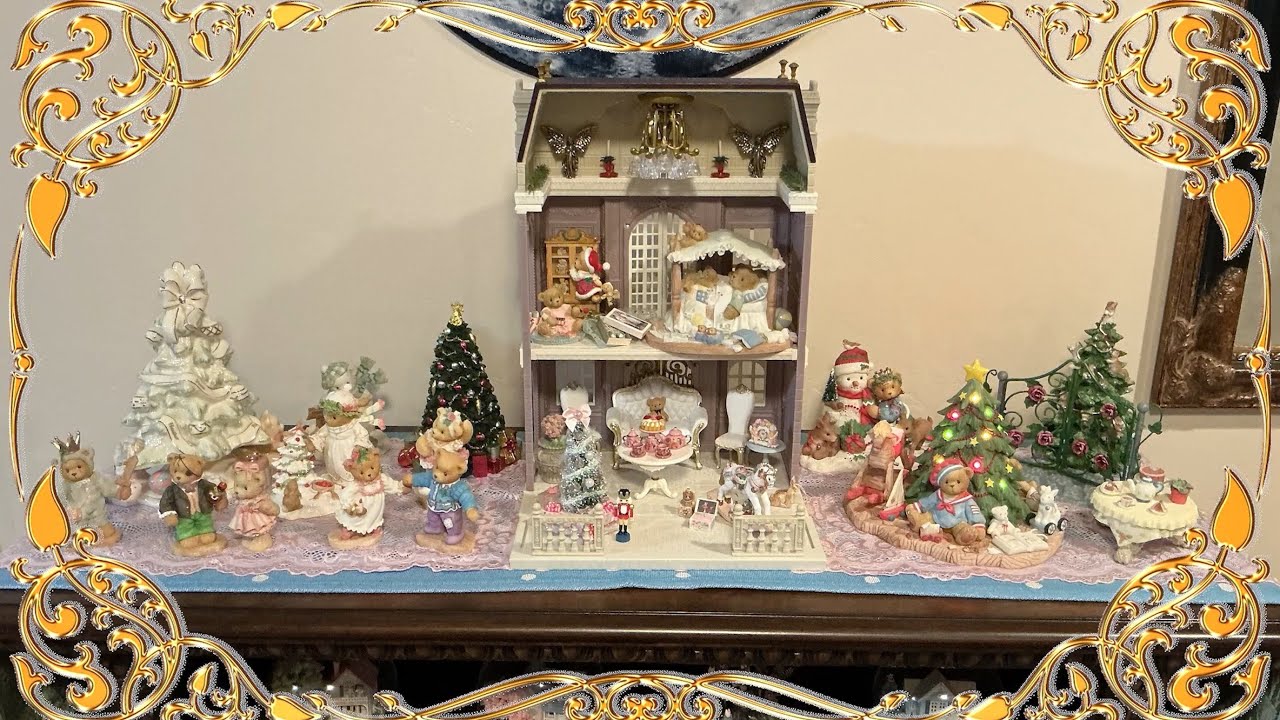 1:12 Scale Victorian Christmas Nutcracker Dollhouse Miniature Tour Walkthrough Cherished Teddies