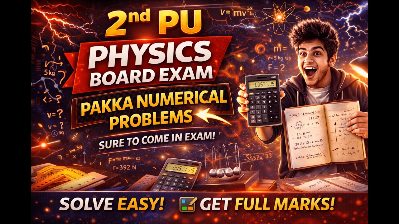 2nd PU Physics Board Exam | MOST EXPECTED Numerical Problems 💯 Score Full Marks | Briks Academy