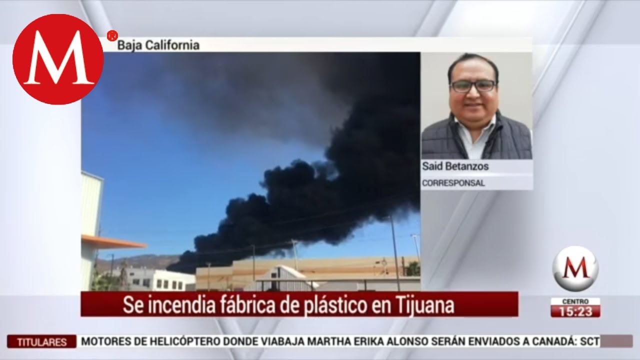 Se incendia fábrica de plástico en Tijuana