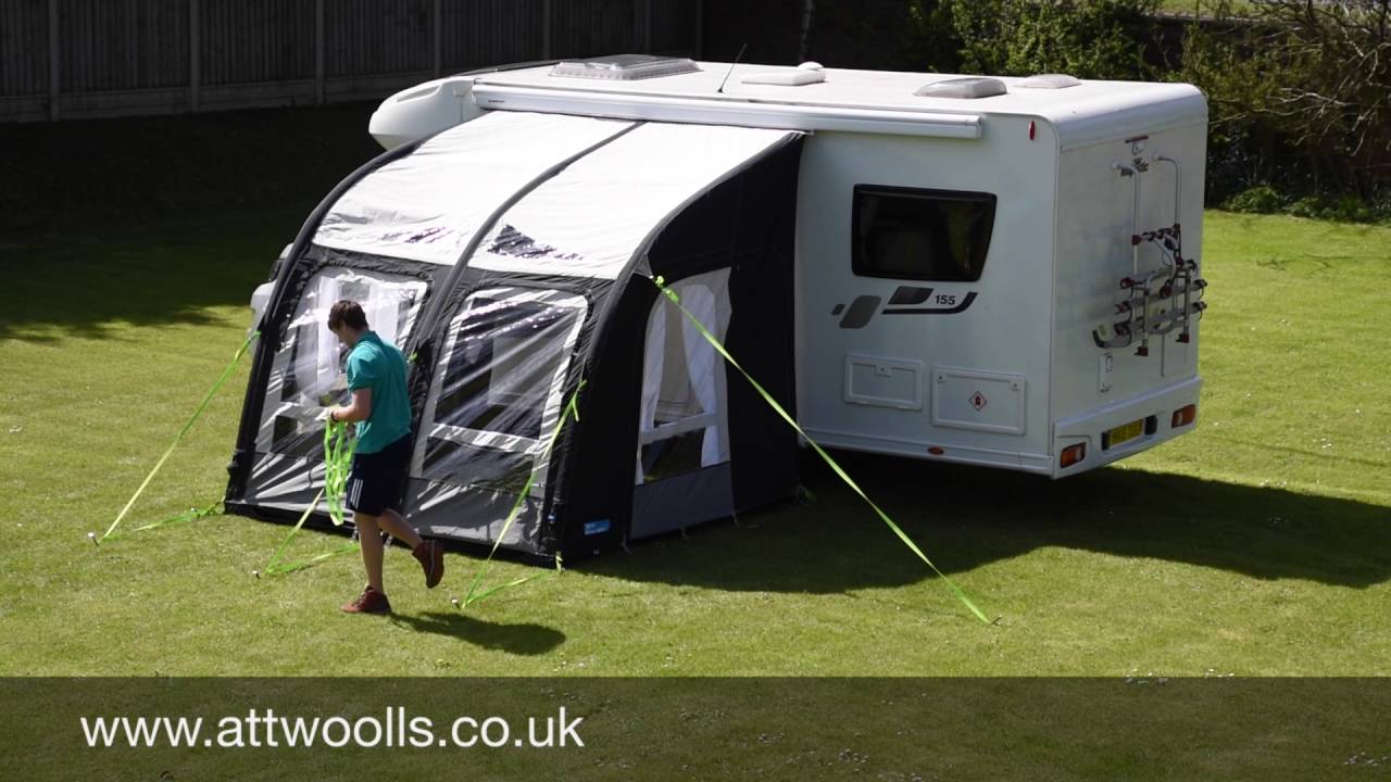 Kampa Rally Air Pro Awning Pitching & Packing Video