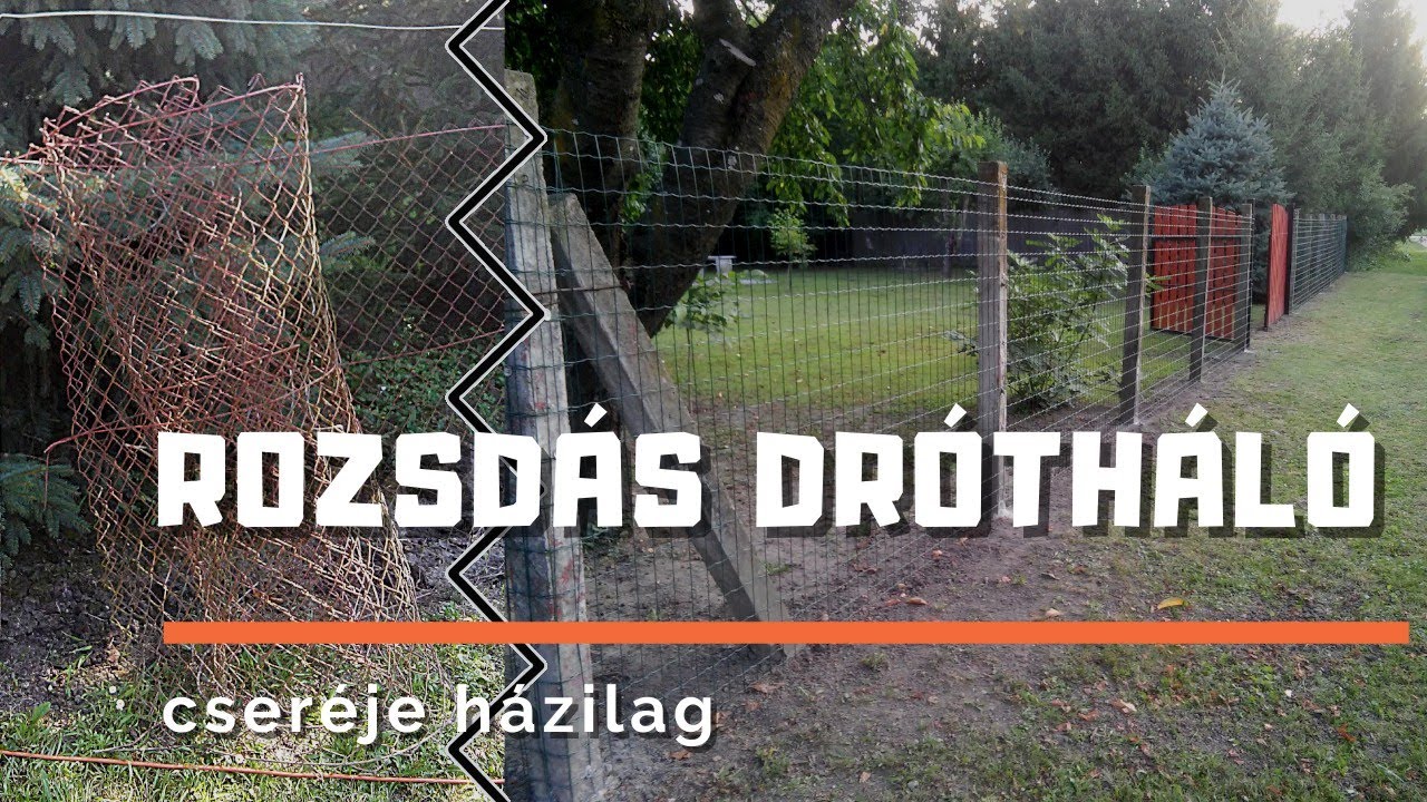 Ponthegesztett kerítés háló felszerelése betonoszlopokra | Házilag