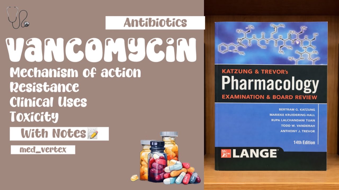Vancomycin Antibiotic||Quick and Easy|| Classification, MOA, Uses,Toxicity||From Katzung With Notes