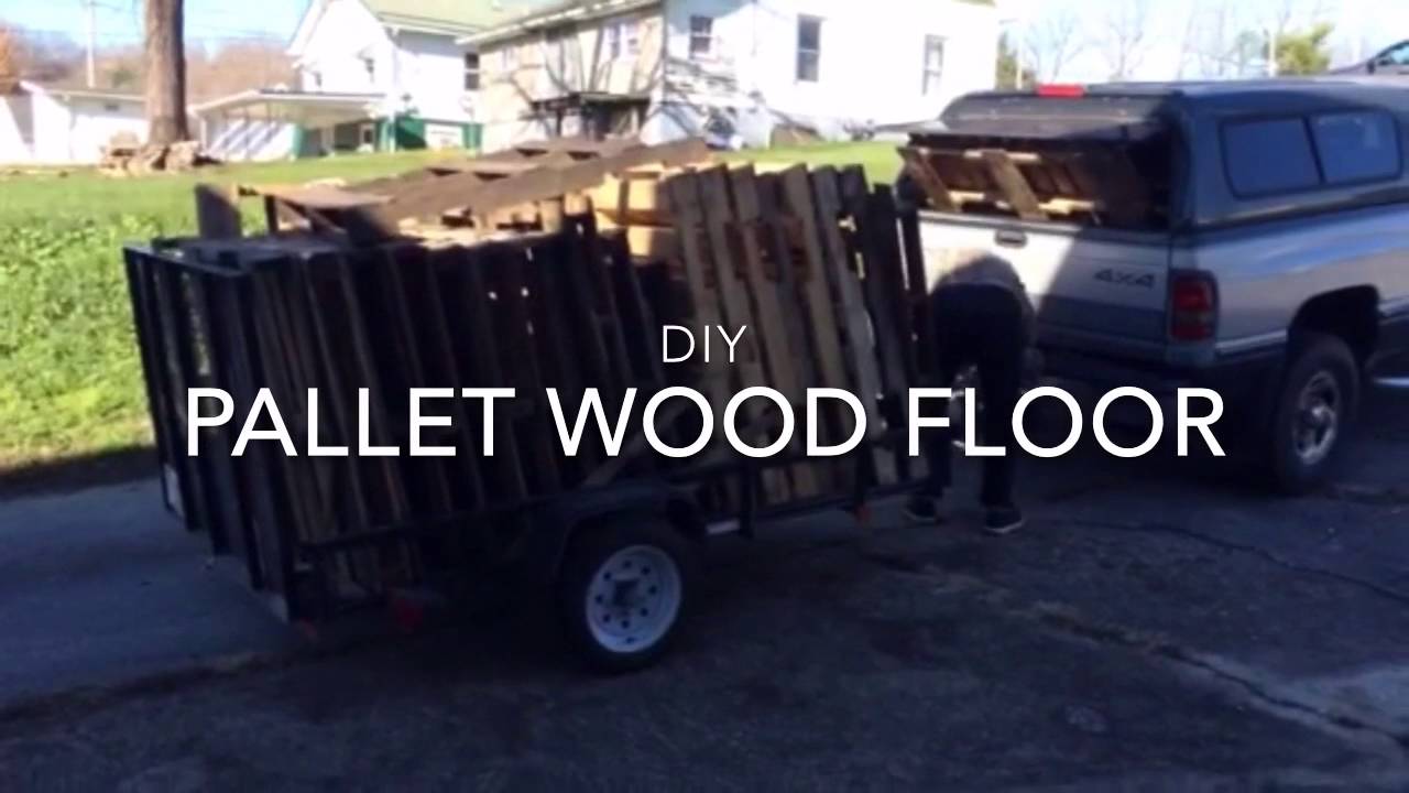 DIY RECLAIMED PALLET WOOD FLOOR