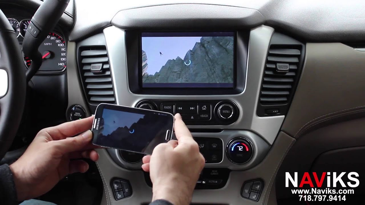 2015 GMC Yukon NAViKS HDMI Video Interface Add: Rear & Front Camera, Smartphone Android Wired