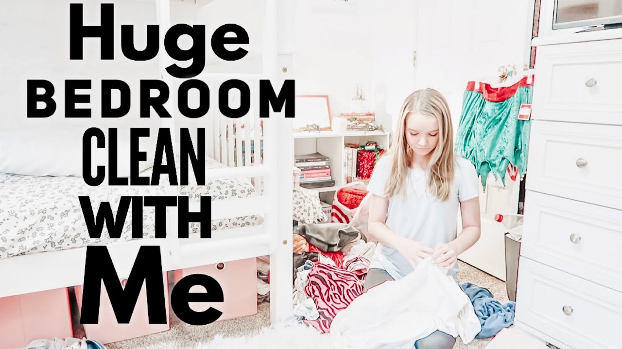 HUGE BEDROOM CLEAN WITH ME/ROOM TOUR| Bryleigh Anne