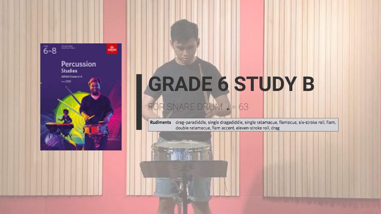 ABRSM Percussion 2020 - G6 Snare Drum Study B