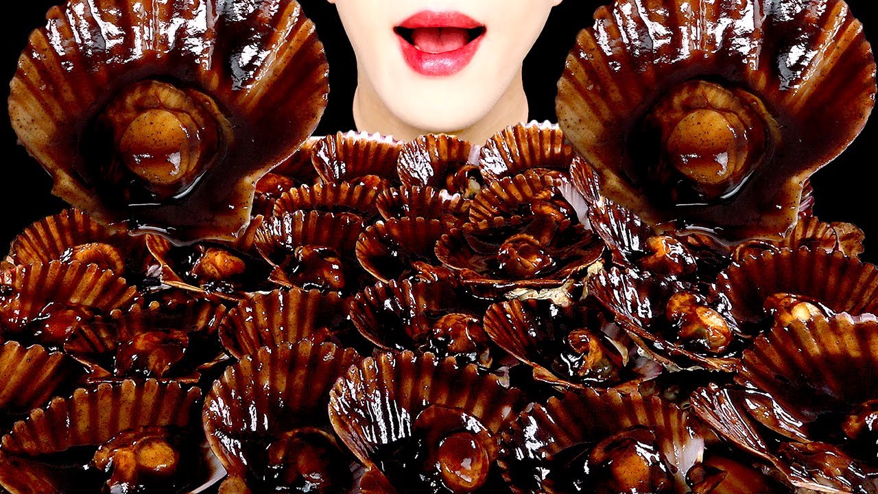 ASMR MUKBANG | 짜장 가리비찜 먹방 | 해산물 먹방 | JJAJANG SCALLOP SEAFOOD EATING SOUNDS | XENO ASMR 제노