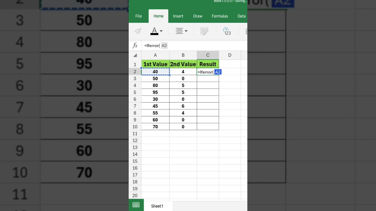| Excel viral short 🎩 trick 👌 "IFERROR" formula 🤣 😆 excel shortcut tips viral in 2026|