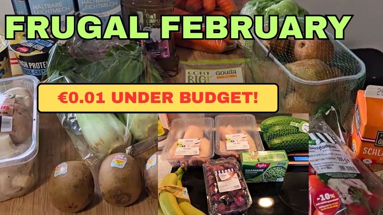 Just 1 Cent Under Budget! Weekly Grocery Haul Under 40€ (Frugal February Week 4)