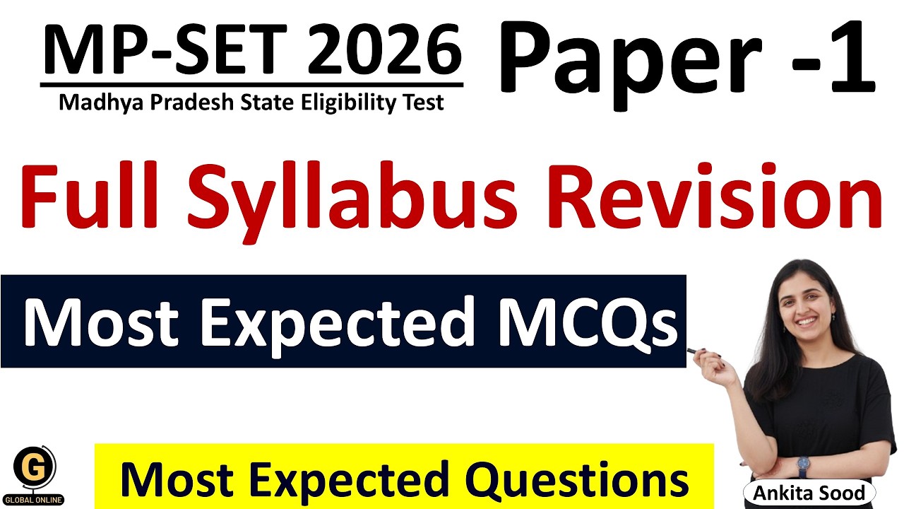 Most Expected MCQs on Communication for Paper 1 MPSET 2026|Madhya Pradesh SET Full Syllabus Revision