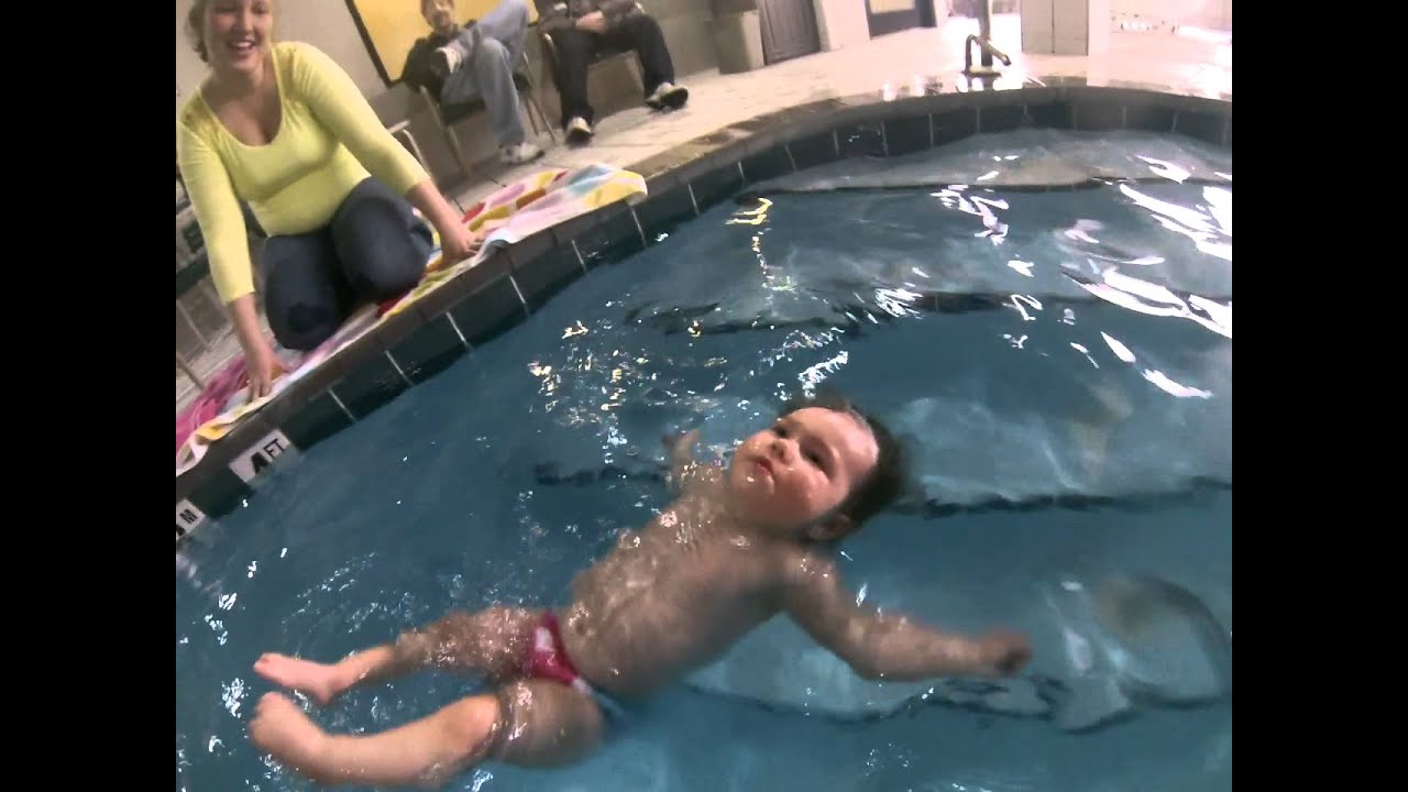 Kira Collins teaches Infant Self Rescue Swimming Class
