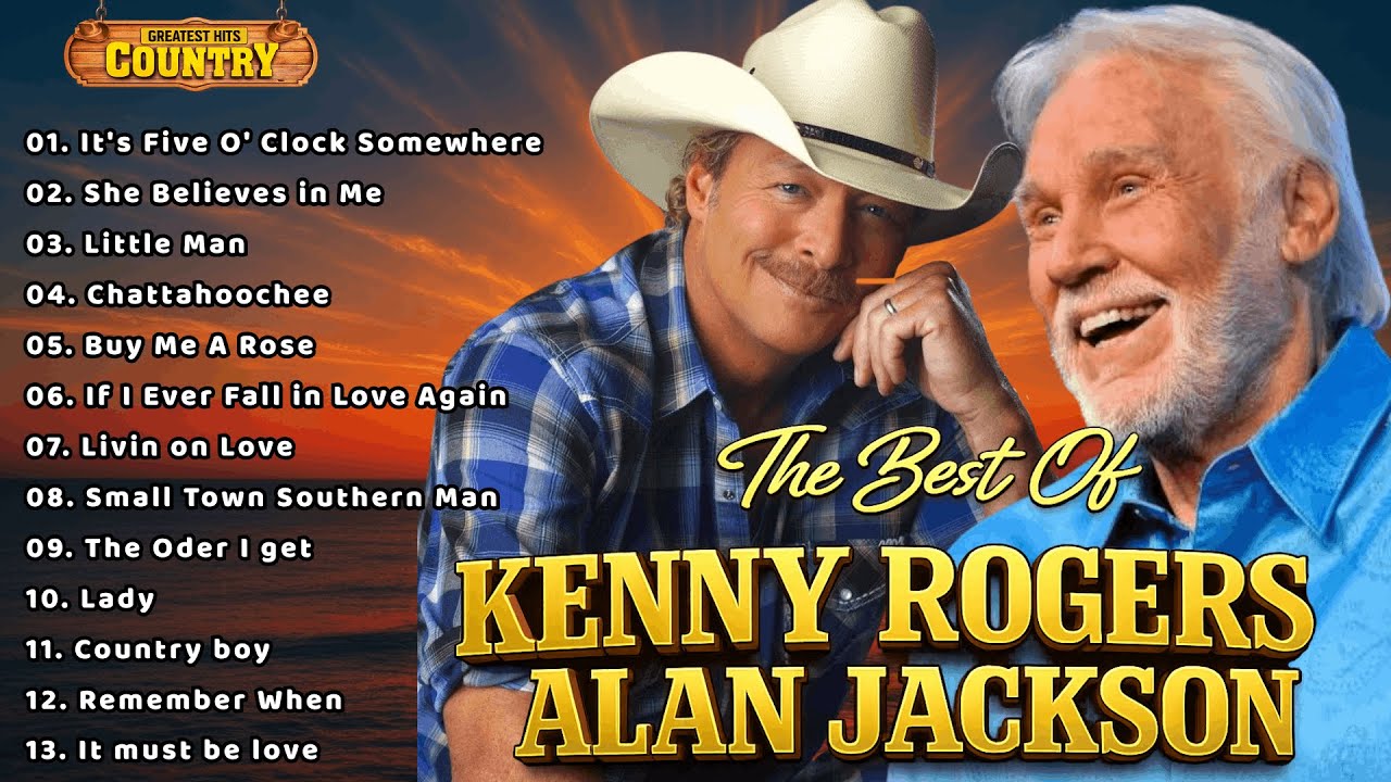 Kenny Rogers & Alan Jackson Greatest Hits🎶 Best  Country of the 70s & 80s