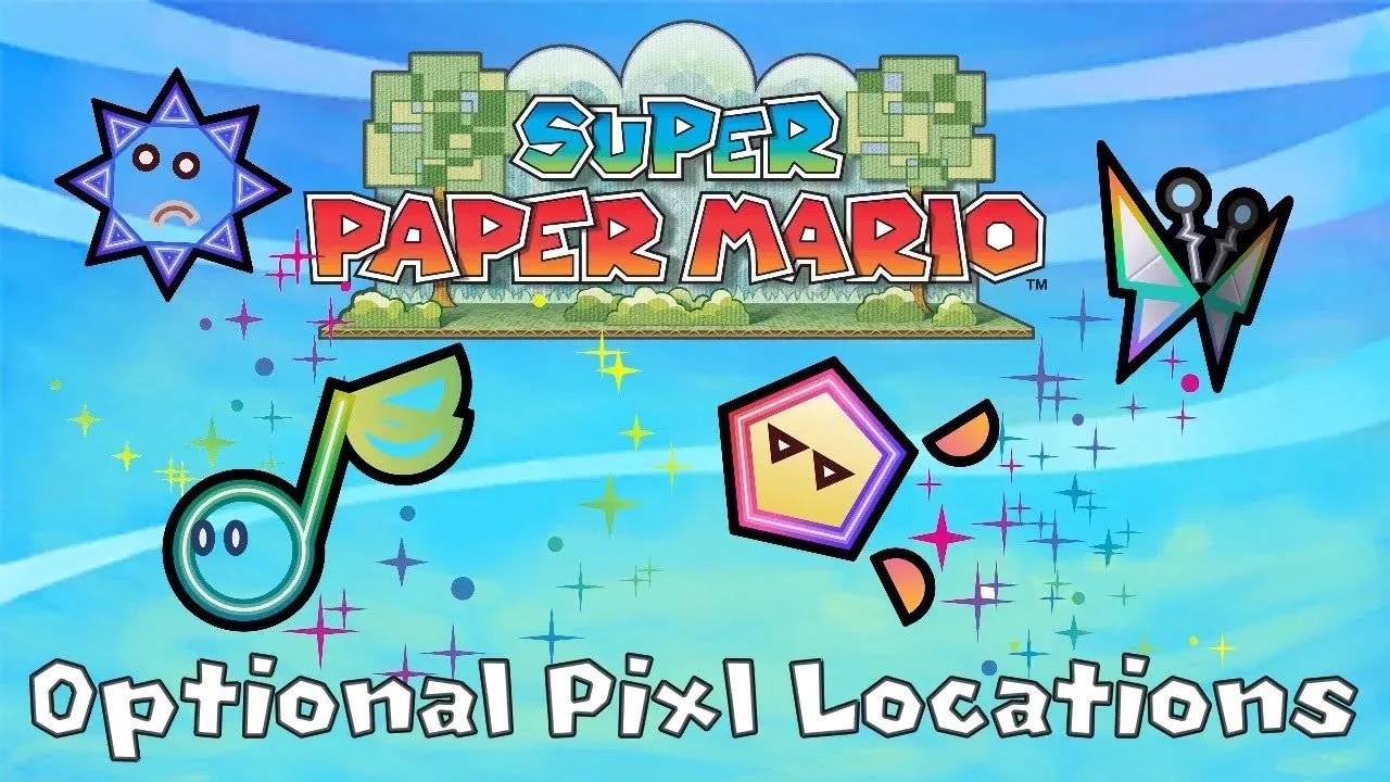 Super Paper Mario - ALL Optional Pixl Locations