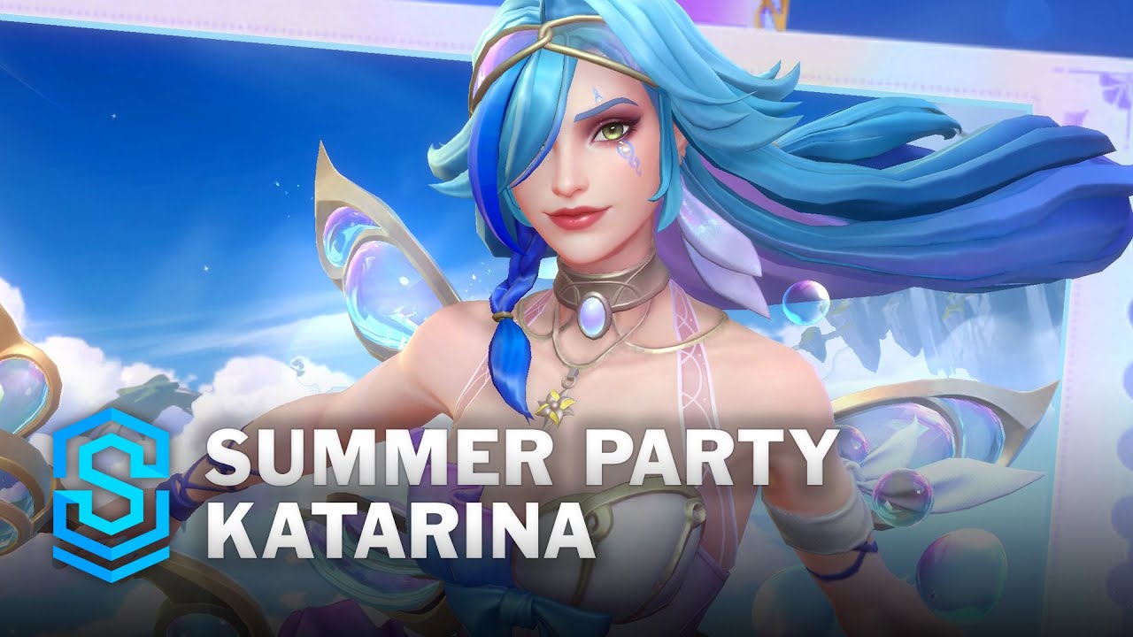Summer Party Katarina Wild Rift Skin Spotlight