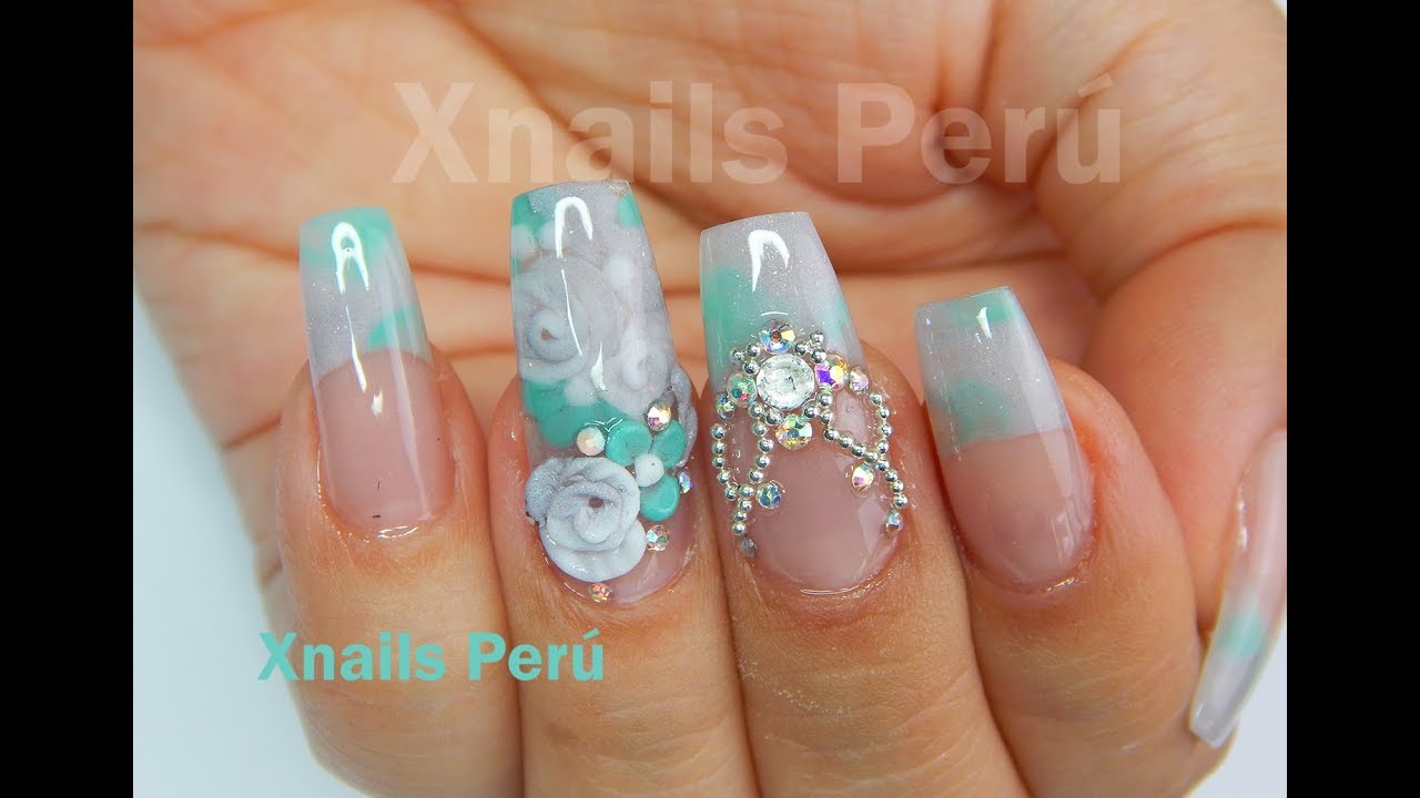 Uñas acrílicas 3D encapsulado con molde Dual Form/ Xnails Peru