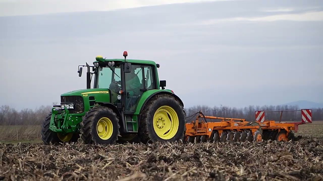 John Deere 6430 x Huard disk harrow