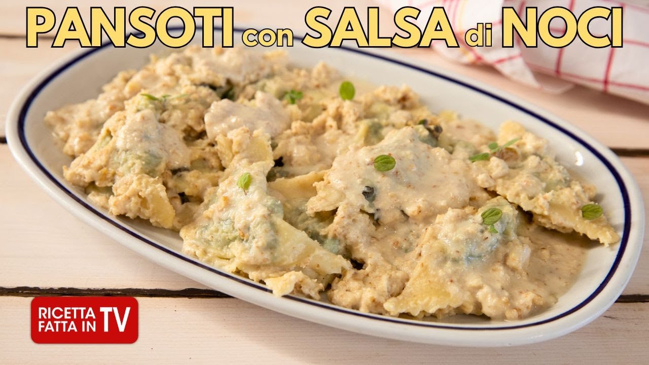 PANSOTI CON SALSA DI NOCI di Benedetta Rossi - Ricetta TV Fatto in Casa per Voi