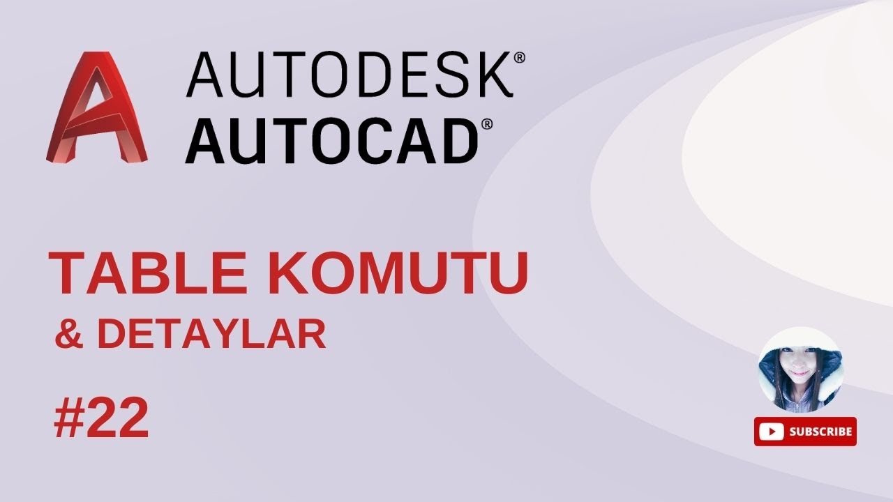 Autocad Dersleri #22 TABLE Komutu