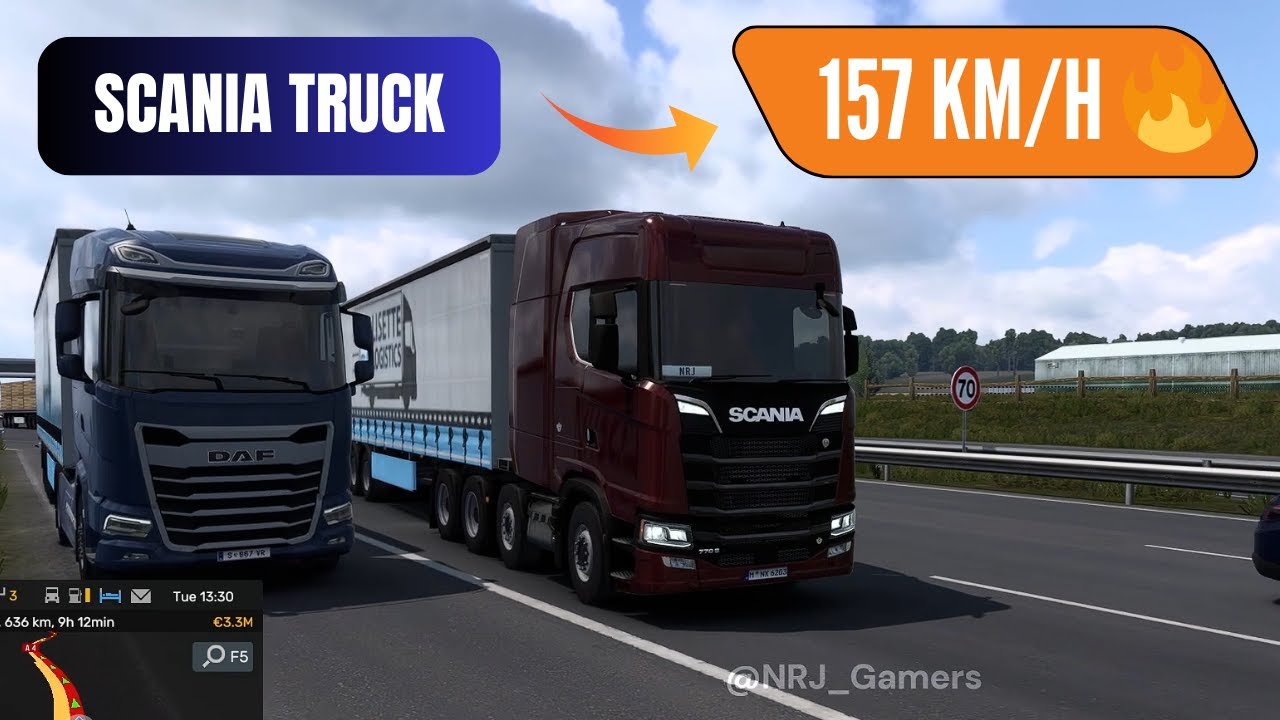 Scania Truck Top Speed 150 km/h Things Got Crazy 😳ETS2 #gaming #gamer #ets2 #gameplay #fyp #scania 