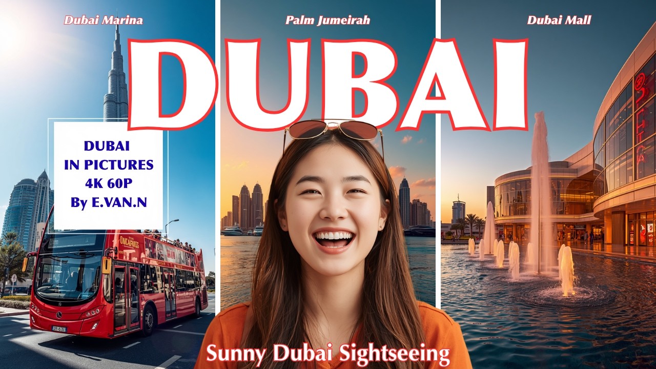 DUBAI 🇦🇪 HOP ON HOP OFF TOURIST BUS IN 4K _ DUBAI 🇦🇪MARINA TO DUBAI 🇦🇪 MALL _ OCTOBER 2024 _ E.VAN.N
