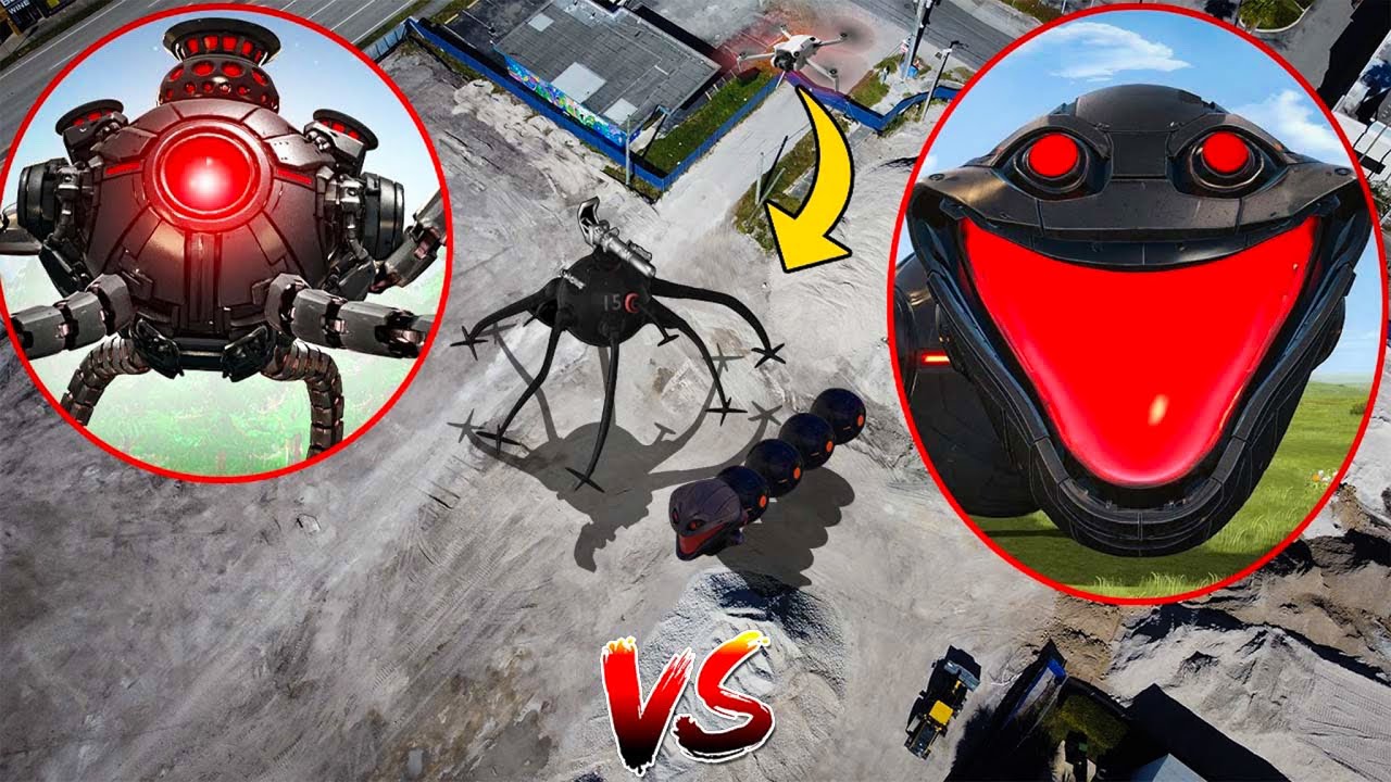 DRONE CATCHES OMNIWORM VS OMNIDROID FIGHT IN REAL LIFE! *EPIC BATTLE*