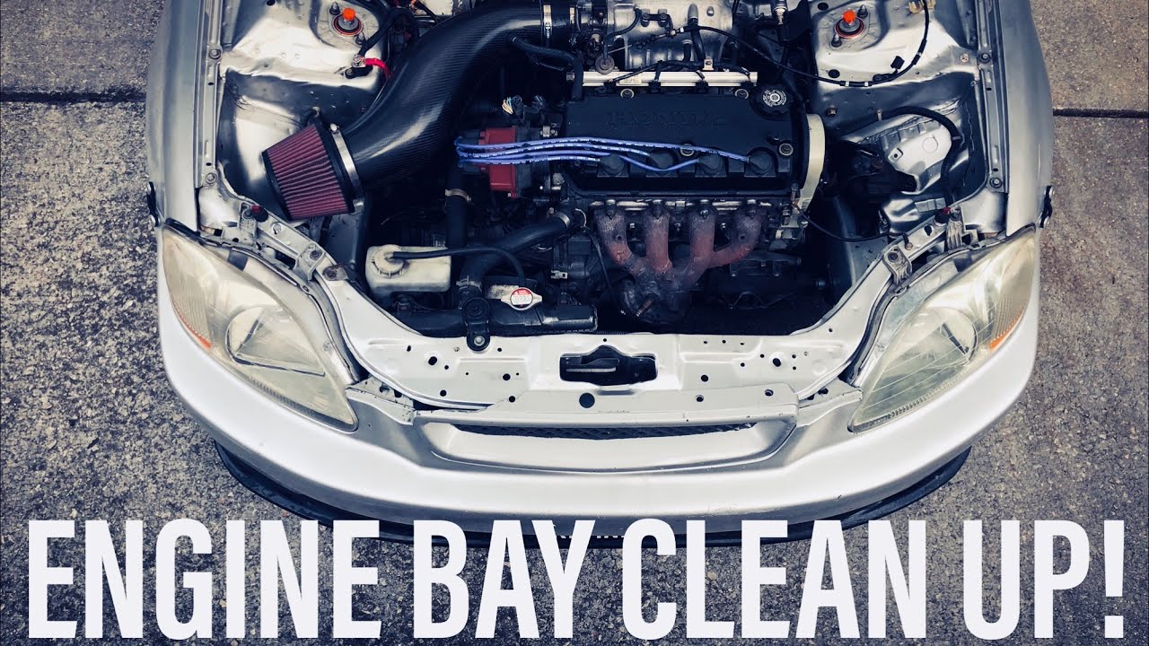 Timing belt & Water Pump + Engine bay clean up PT 1 Project Civic EK