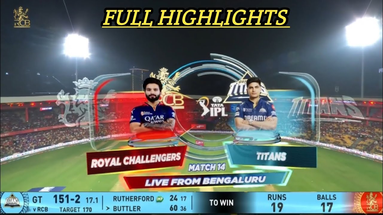 RCB vs GT MATCH FULL HIGHLIGHTS || IPL 2025 MATCH NO-14  || #RCBVSGT || #IPL2025 || #HIGHLIGHTS