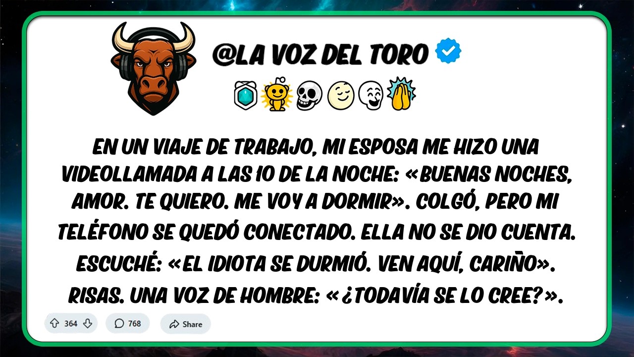 Durante un viaje de trabajo, mi esposa me llamó por video a las 10 PM: