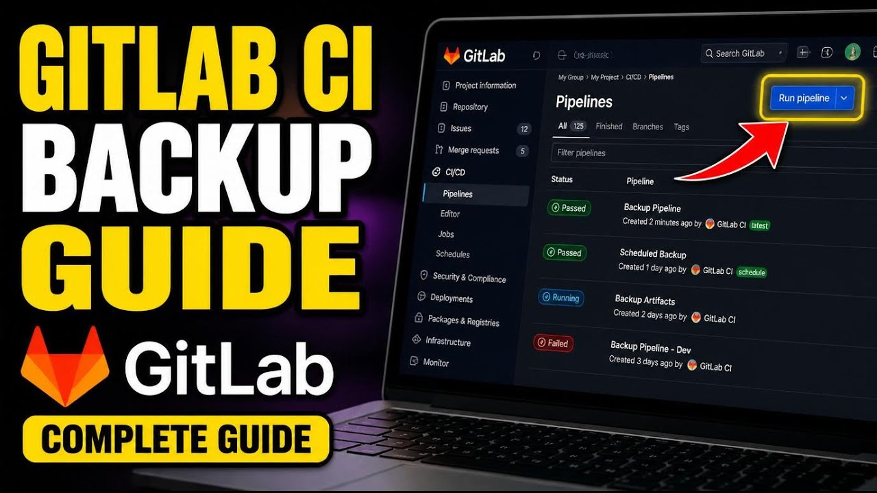 Как создать резервную копию конвейеров GitLab CI AI с помощью резервных копий &mdash; полное руководство.