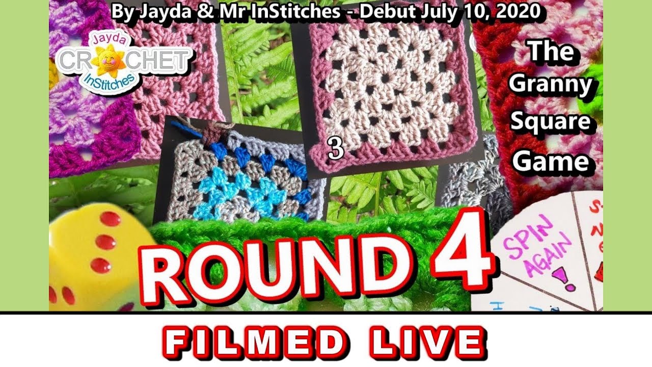 The Granny Square Game ROUND 4 - Crochet Party 67 - LIVE STREAM - August 5, 2020