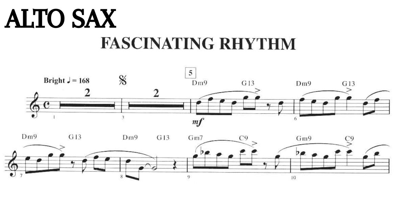 FASCINATING RHYTHM [alto sax] JAZZ STANDARDS [george gershwin]