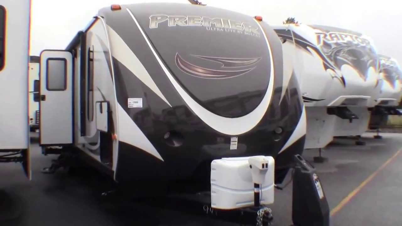 2014 Keystone Premier Ultra Lite by Bullet 34BHPR Bunk House Travel Trailer with Three Slides!