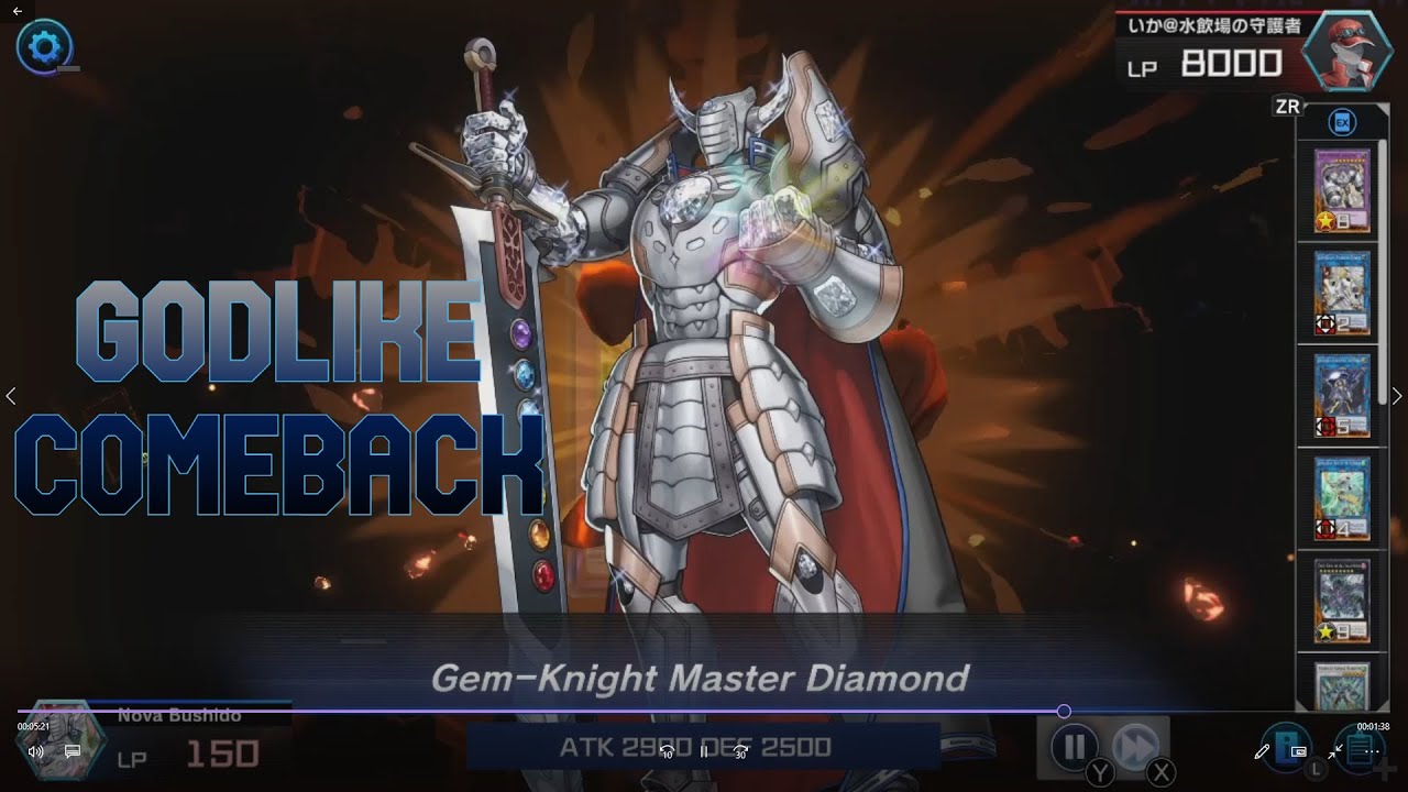 I MAKE A COMEBACK WITH 150 LIFEPOINTS AND 2 CARDS IN MY HAND - Master Duel Gem Knight Gameplay
