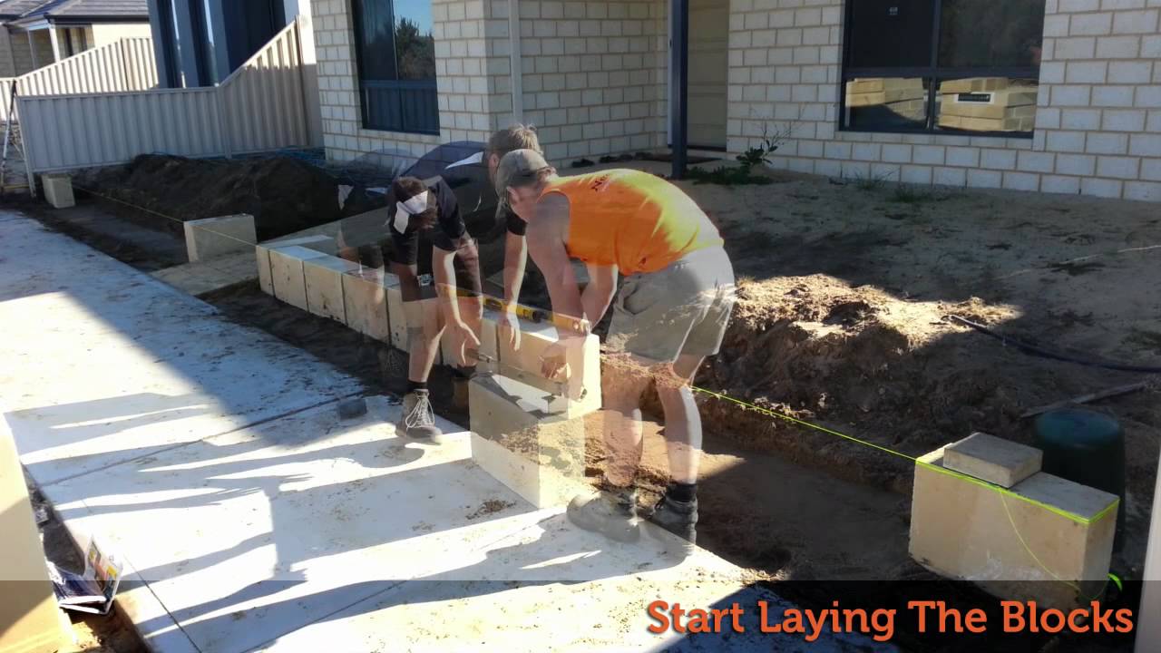 How to lay limestone blocks