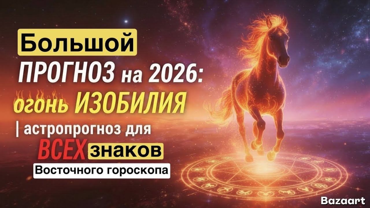 Большой ПРОГНОЗ на 2026: огонь ИЗОБИЛИЯ | астропрогноз для ВСЕХ знаков восточного гороскопа