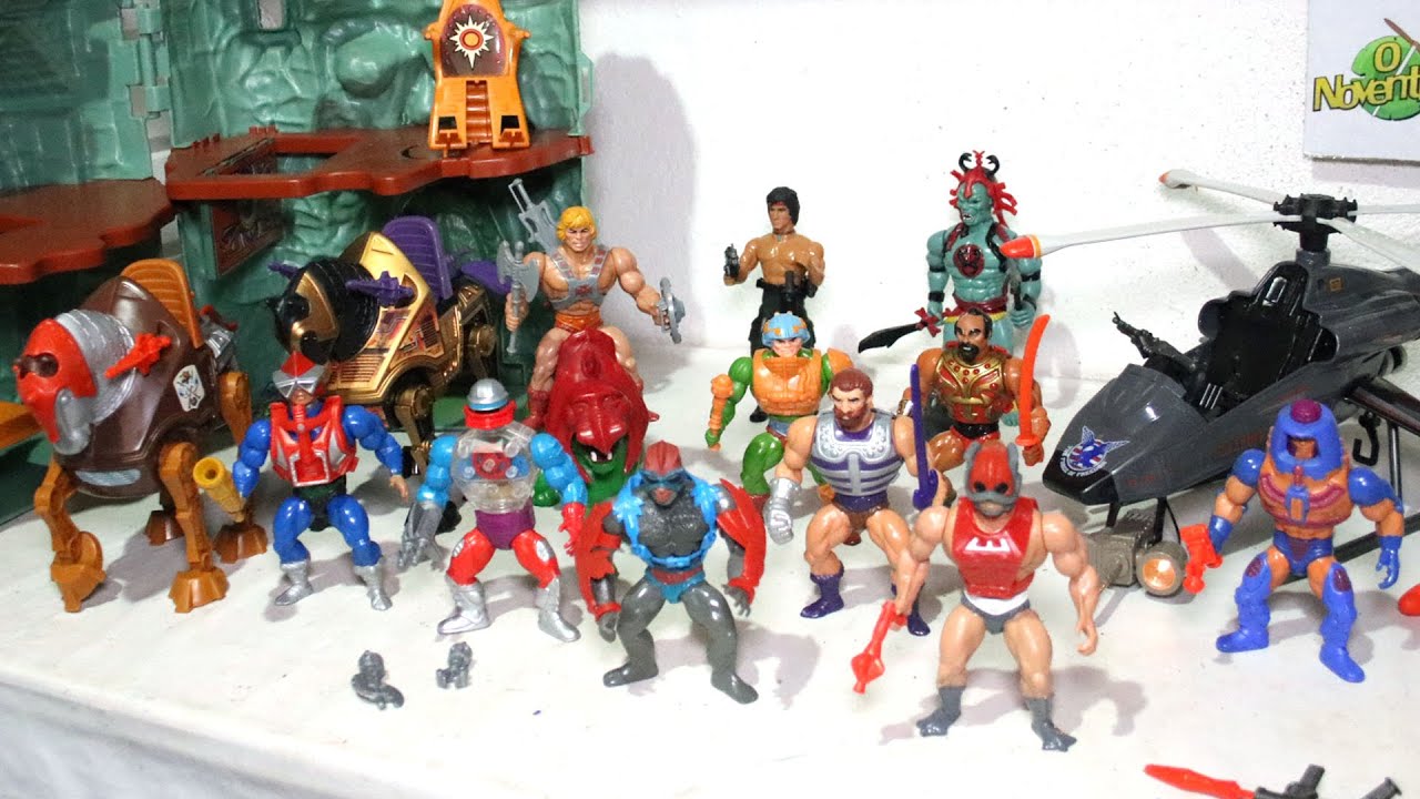 UNBOXING de bonecos dos anos 80 COMPLETOS e IMPECÁVEIS: He-Man, Thundercats e Rambo
