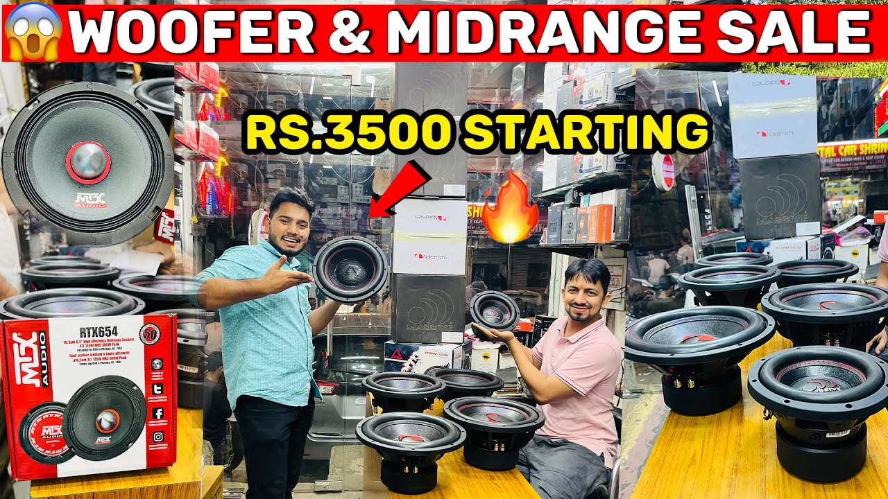 😱🔥 Branded Subwoofers 🔊🔥 Sale Rs.3500 Small Size Woofer For Thar 500rms To 1500rms Woofer