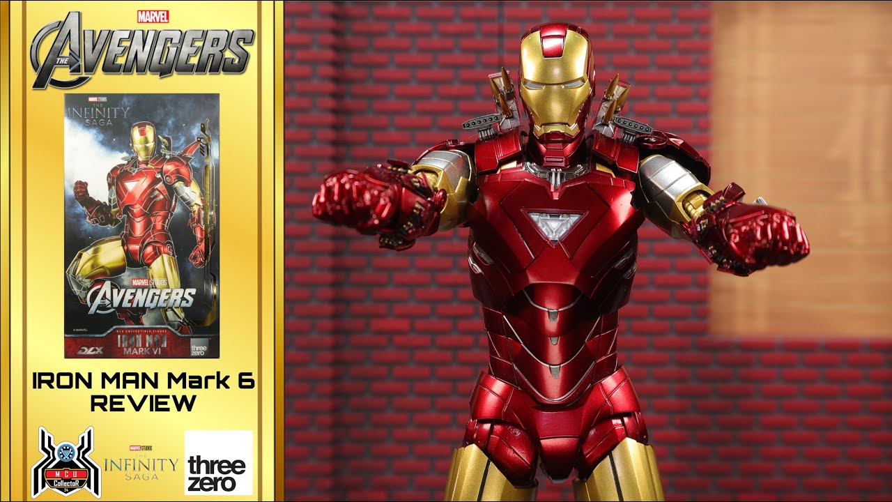 threezero DLX Marvel IRON MAN MARK 6 VI Avengers Infinity Saga MCU Movie Figure Review